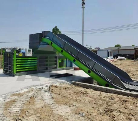 バール密度 顧客 2300 KG コンベヤー付き 水力水平アルミニウムバリングマシン