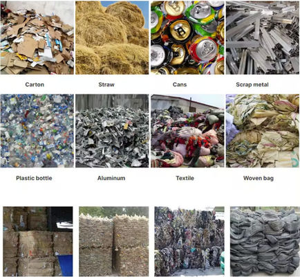 垂直廃棄紙 プラスチックフィルムバレーヤー 650 KG バレー密度とウールバレーングプレス