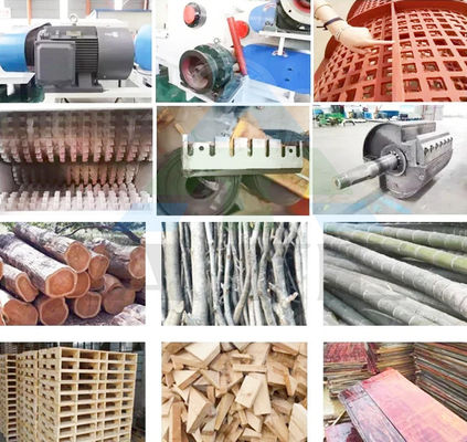 CE重用木板の枝を砕く機械 木の片片 2-3t/hの容量を持つ木の粉砕機