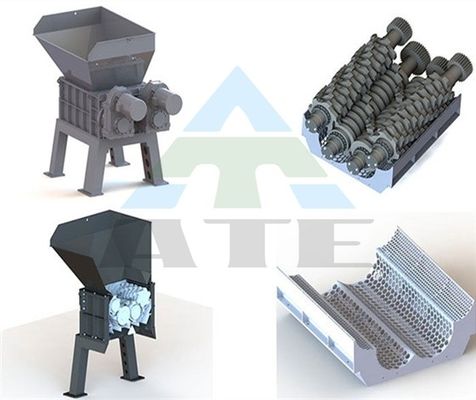 様々な産業における金属木材とプラスチックリサイクルのための汎用的な4軸シェードラー
