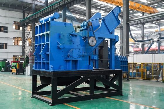 50kW パワー 自動 スクラップ メタル クラッシャー マシン 自動車 シェル 自転車 鋼廃棄物