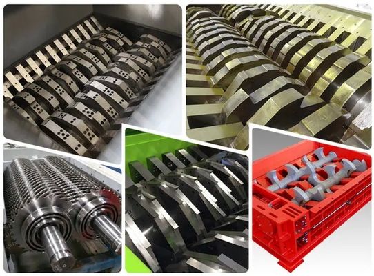 鉄鋼のスクラップのためのダブルシャフト金属シェードラー 車用タイヤ プラスチックや繊維の廃棄物