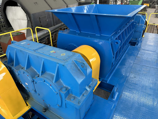 二重シャフト ハイドロリックゴミタイヤ シャッター マシン プラスチック メタルシャフト シャッター