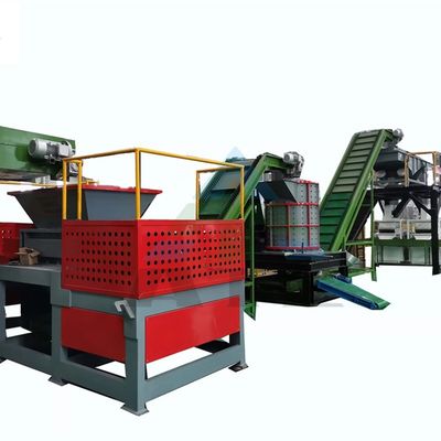 55kW ダブルシャフトゴムタイヤ廃棄物 プラスチックPVCPETボトル メタルゴム プラスチックペレット 壁切り機