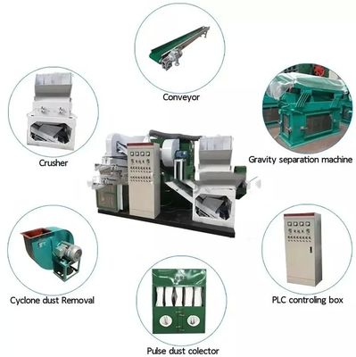 スクラップ コッパー PVC Granulator 分離式自動スクラップケーブル Granulator 出力サイズ 3cm