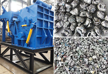 アルミ缶ツインシャフトスクラップメタルシェラダー プラスチックシェラダーを持つクラッシャーマシン