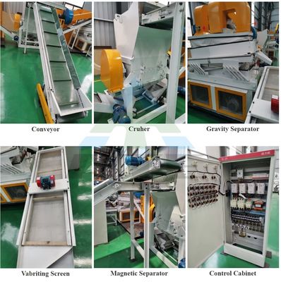 300〜500kg/h 電気ケーブルリサイクル工場用スクラップワイヤ・シュレッダー分離機