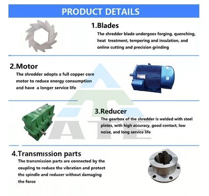 最大生産能力 kg/h 17000 廃輪回收用のダブルシャフトタイヤスレダー