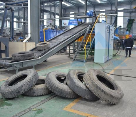 ゴムリサイクル産業 高出力自動タイヤリサイクル機 ゴム粉末