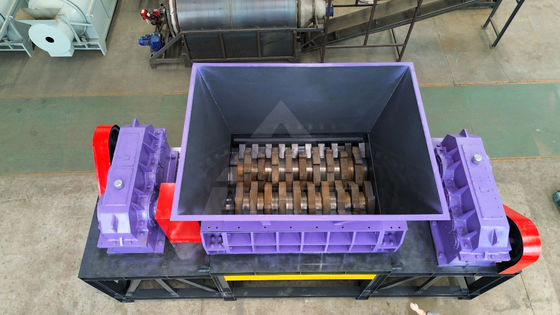 コンパクト 2 軸型 2000 スクラップ メタル ハードディスク プラスチック カードボード シャッダー カートン シャッダー マシン
