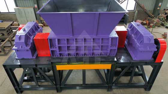 コンパクト 2 軸型 2000 スクラップ メタル ハードディスク プラスチック カードボード シャッダー カートン シャッダー マシン