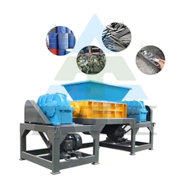 30 kW ダブル・シャフト・シュレッダー タイヤリサイクルプラントでプラスチックスクラップ・メタル・シュレッディング