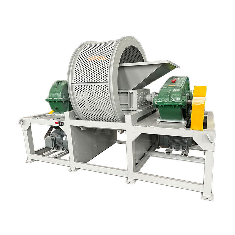 5000 kg モーター 木パレット ダブルシャフト シャッター タイヤ 機械 プラスチック 塊 シャッター